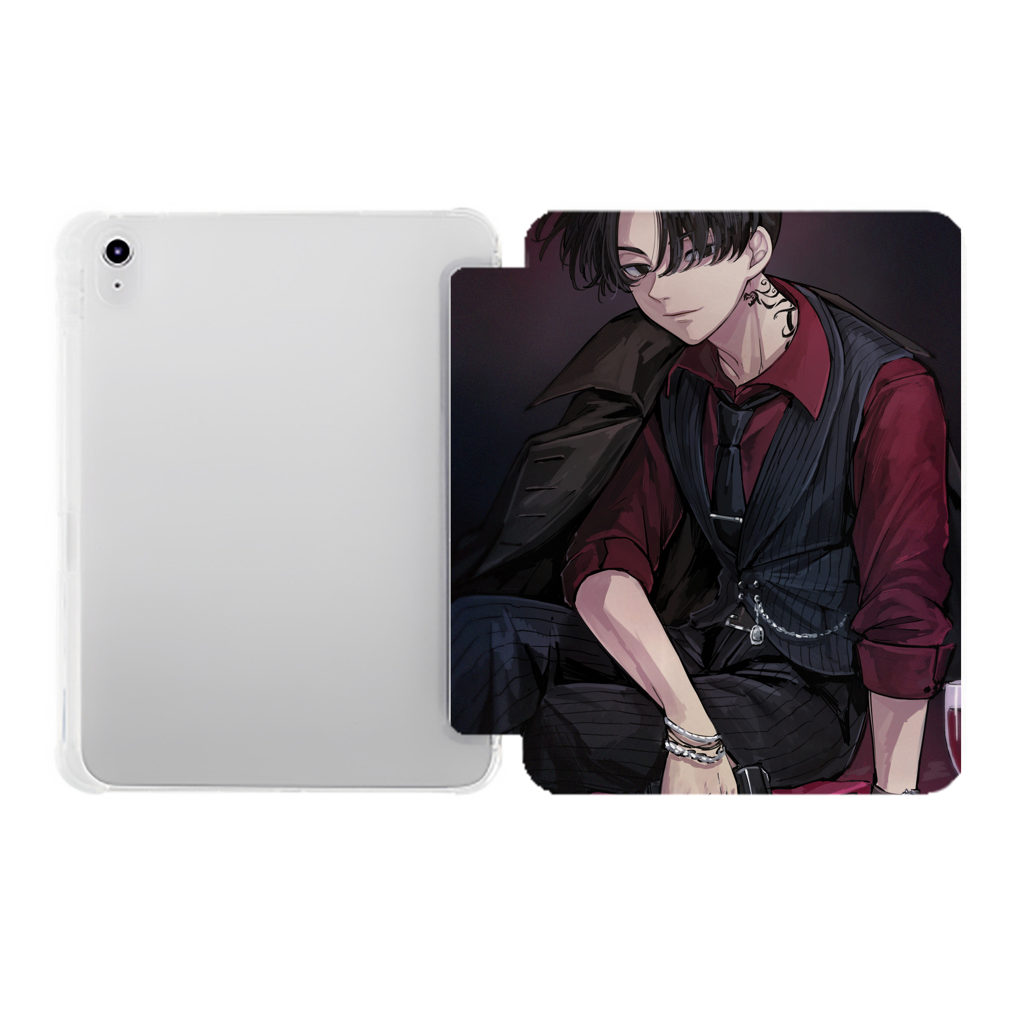 （画像用） 東京リベンジャーズ Tokyo Revengers IPad ケース ペン収納付き 三つ折りスタンド PUレザー×シリコン 対応機種9.5/10.5/10.9インチ